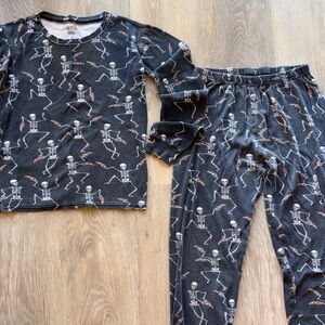 Skeleton & Pizza Print Pajamas